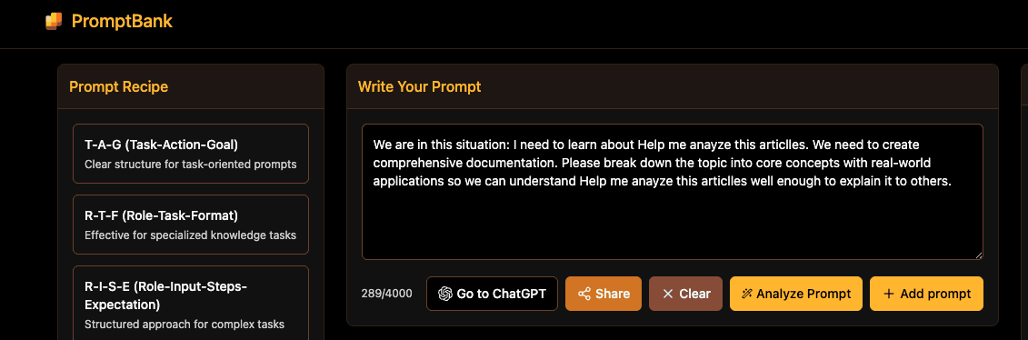 PromptBank - AI Prompt Management Platform
